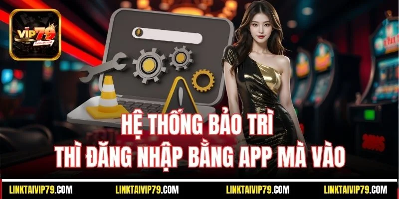 Hệ thống bảo trì thì đăng nhập bằng app mà vào